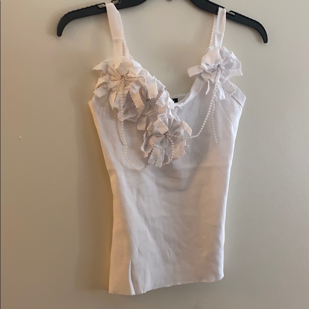 Aziz Tank Top White NWOT